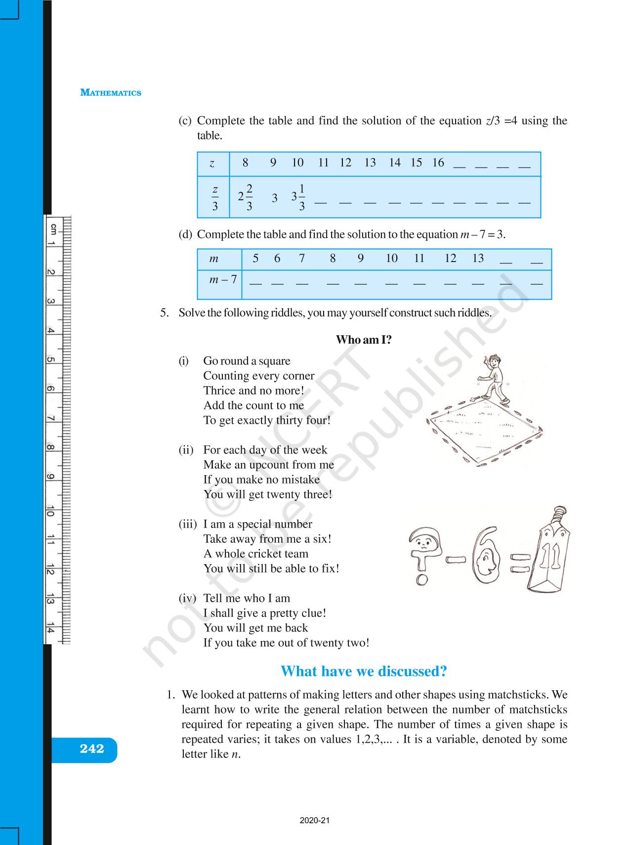 Algebra ncert book of class 6 mathematics